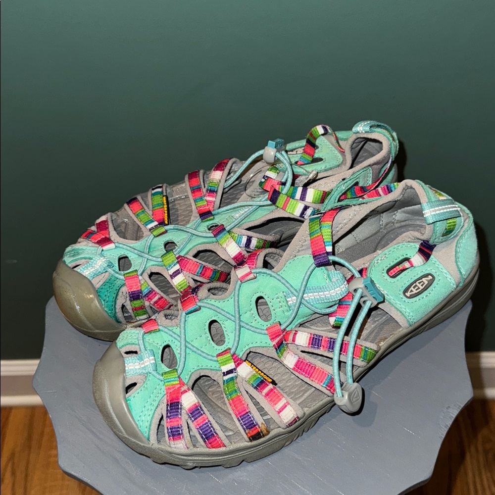 Keen Whisper Youth Size 5 Womens 7.5 Hiking Sandals "Raya Fusion" Multi-…